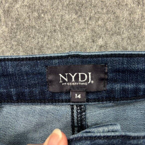 NYDJ Joni High Rise Relaxed Capri Jeans Women's Size 14 Released Hem Lift Tuck - Picture 4 of 13